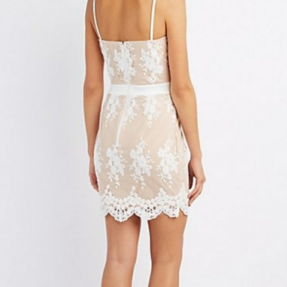 SOLD Beige/lace mini spring dress - Picture 10 of 10